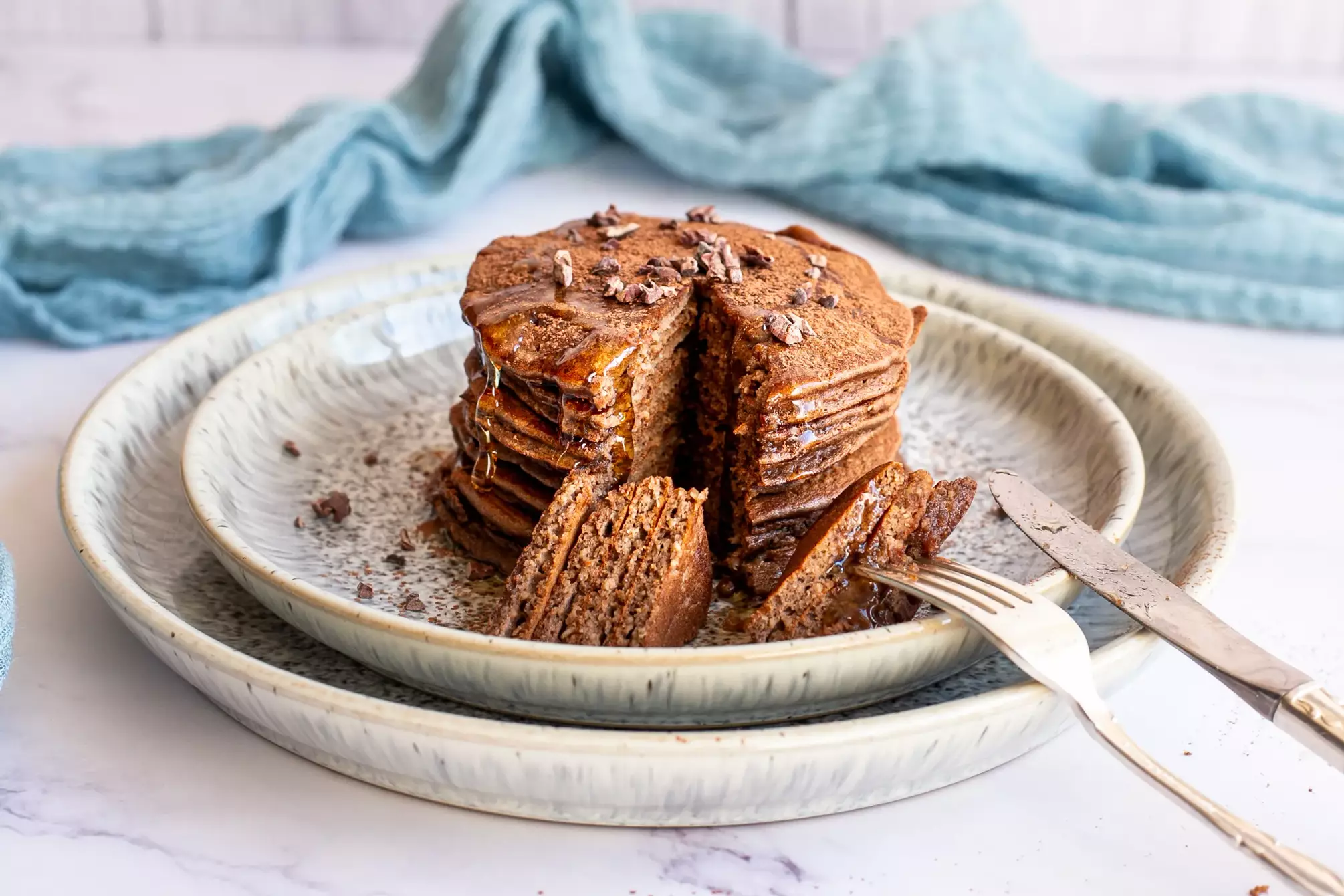 Keto Chocolate Collagen Pancakes