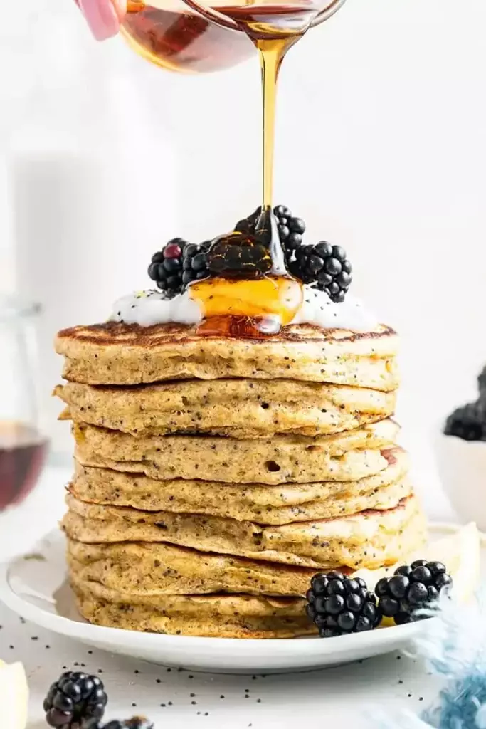 Keto Lemon Poppy Seed Pancakes