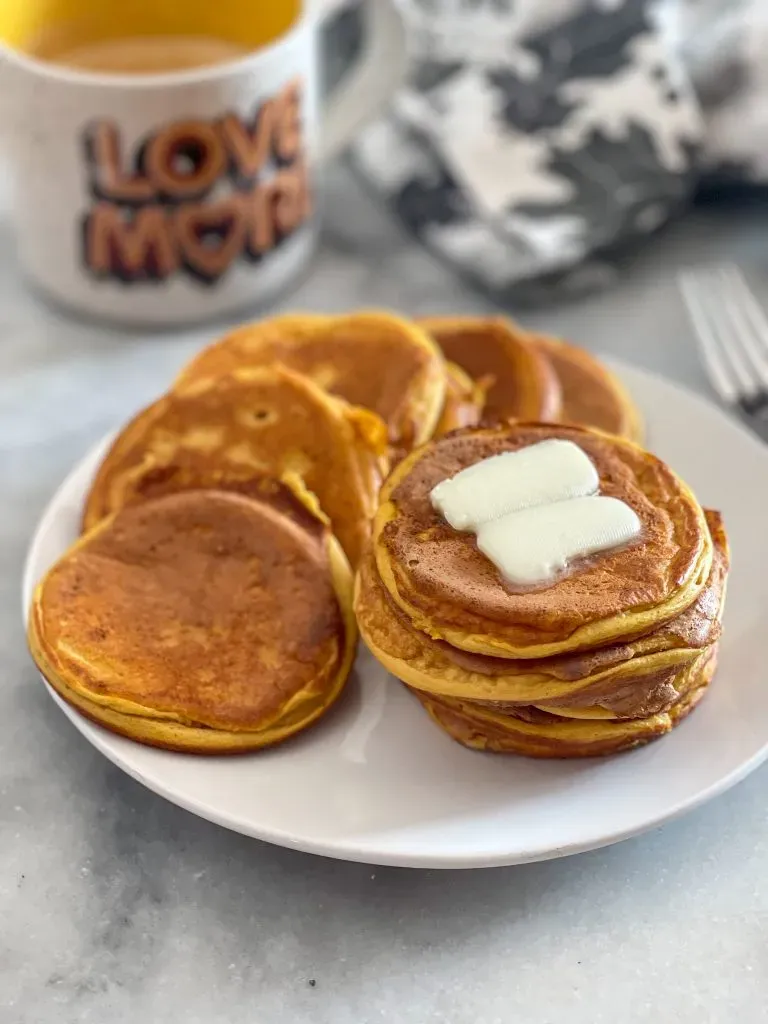 Keto Pumpkin Protein Pancakes