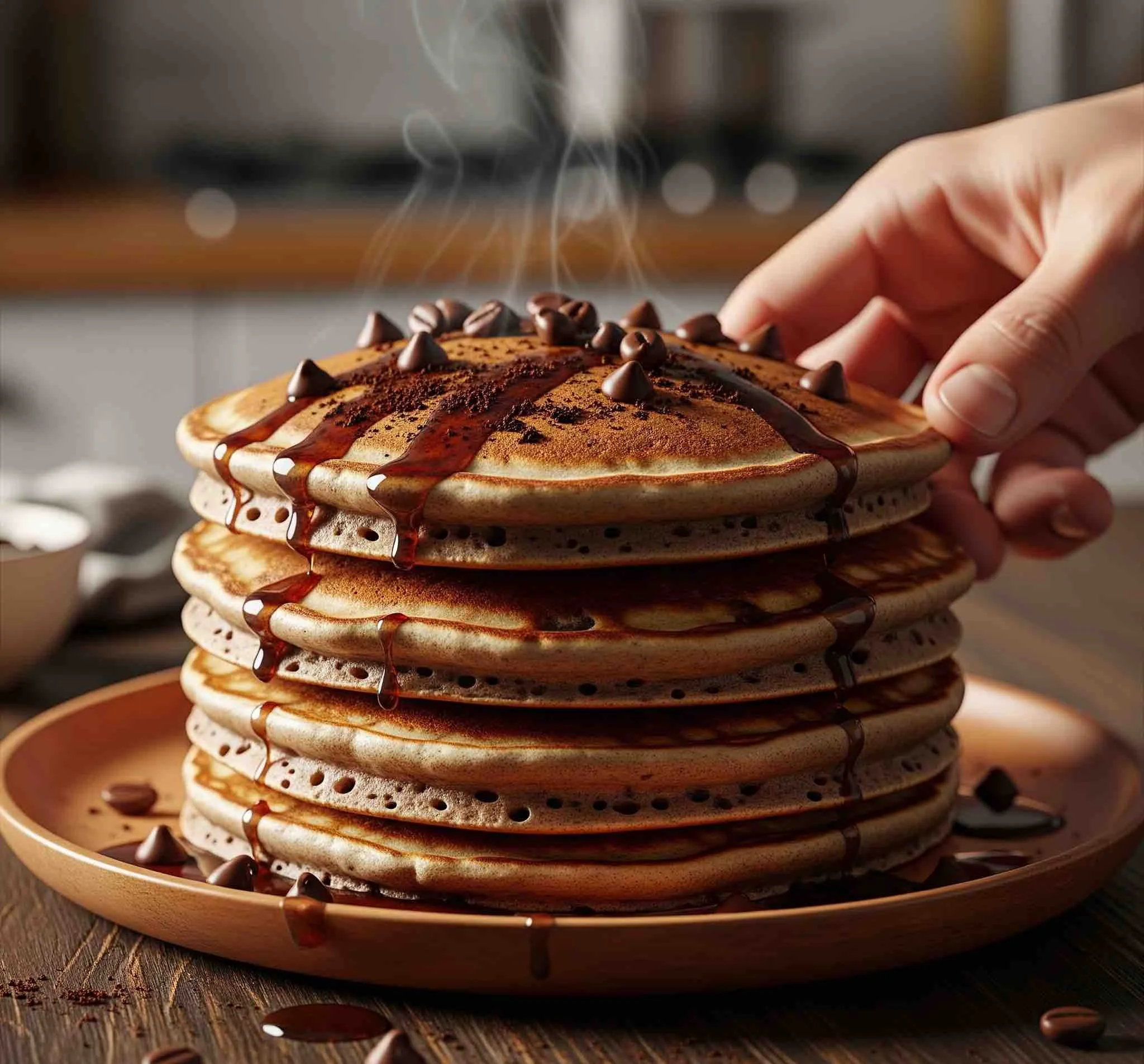 keto Mocha Espresso Protein Pancakes