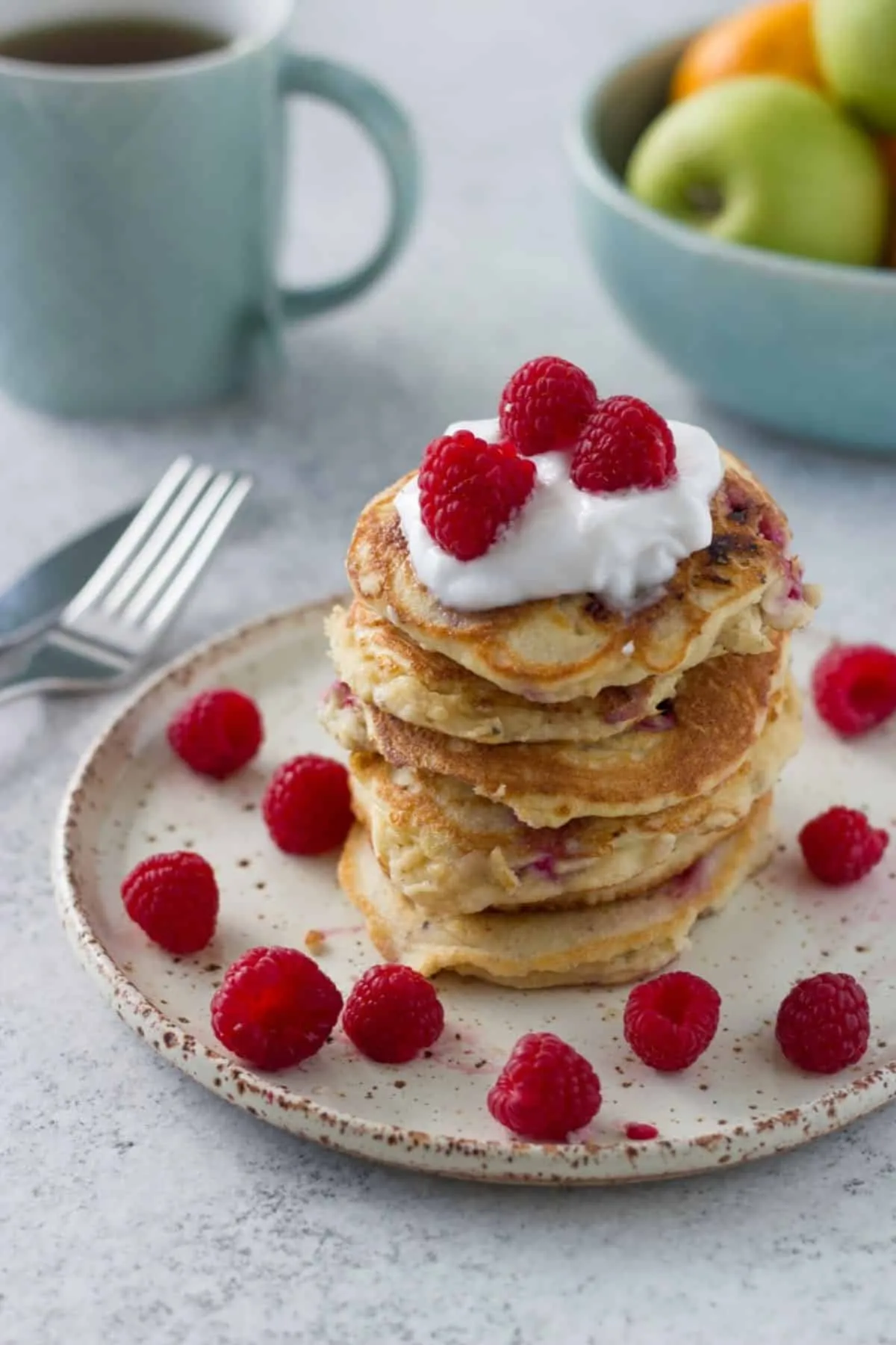 Keto Raspberry Pancakes