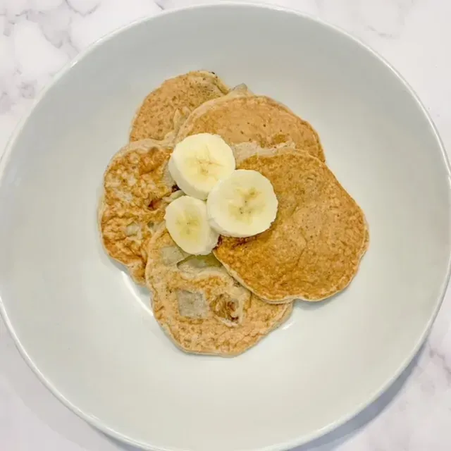 Keto Banana Nut Protein Pancakes