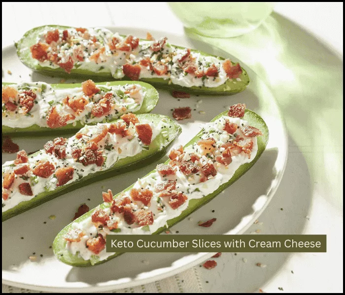 Keto Cucumber Slices with Cream Cheese